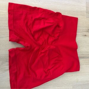 Women's Red Biker Shorts